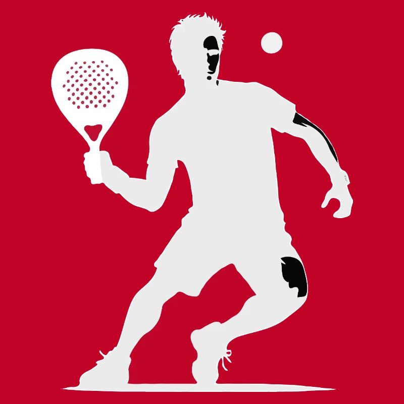 Padel player front white