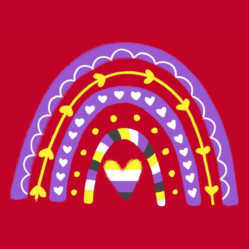 Nonbinary Pride Boho Rainbow