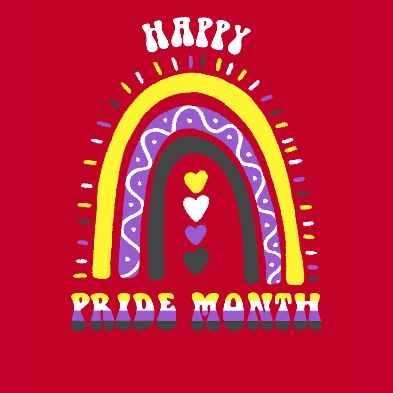 Happy Pride Month Nonbinary Boho Regenbogen