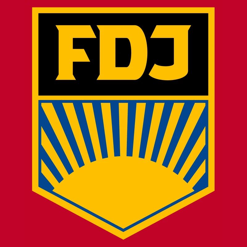 FDJ - Freie Deutsche Jugend (eckig, dreifarbig)