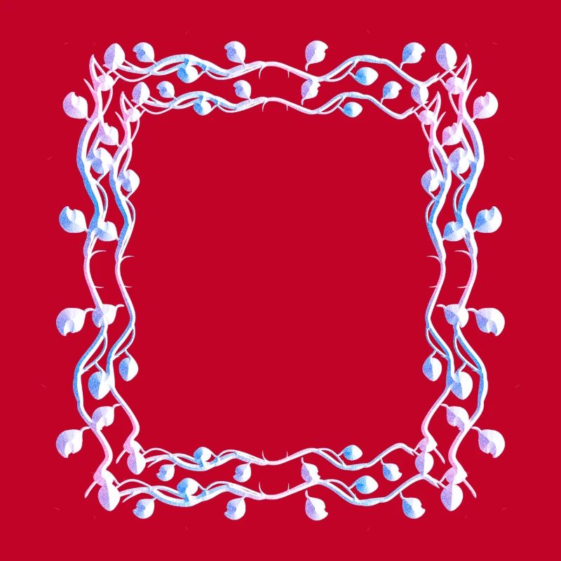 Leaves Square Shape Square Frame