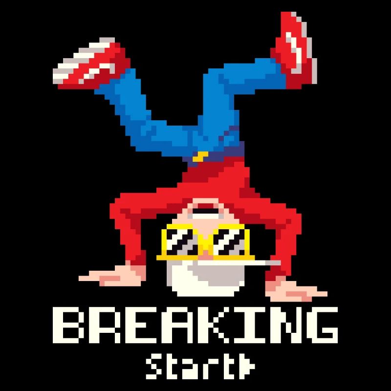 Pixel Breakdance B-Boy | Retro 8-Bit Hip Hop