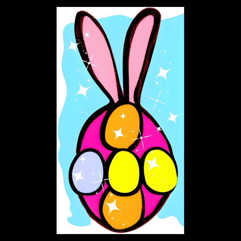 Bunte Osterhasen-Eier Illustration