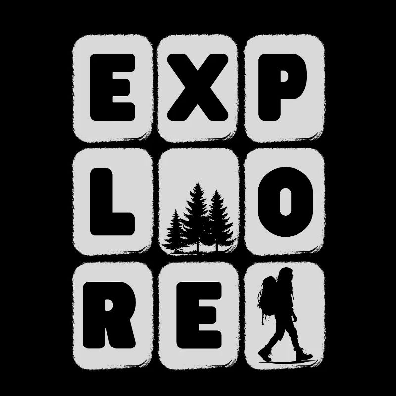 Conception de silhouette de randonnée aventureuse