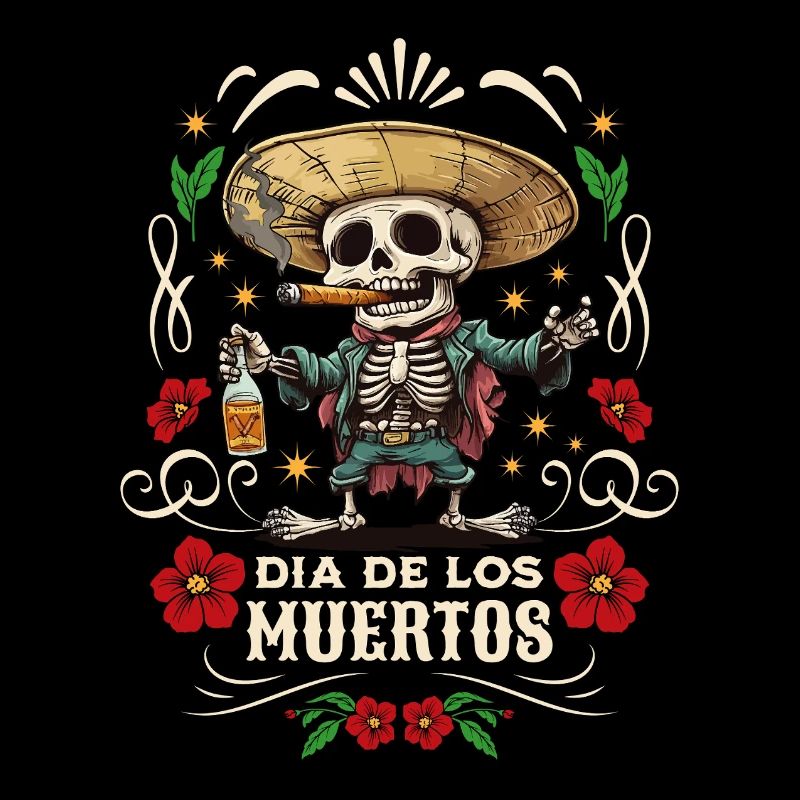 Dia De Los Muertos Skull Skull Tequilla