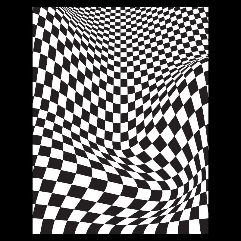 Illusion à damier déformée