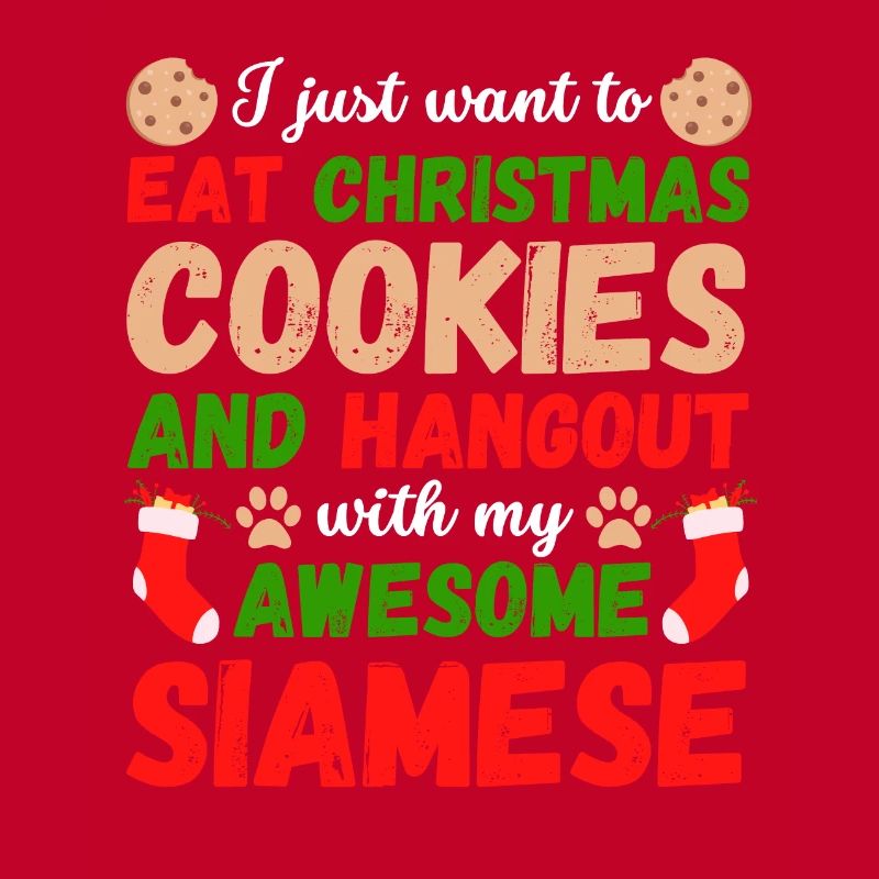 Biscuits de chat de Noël Siam