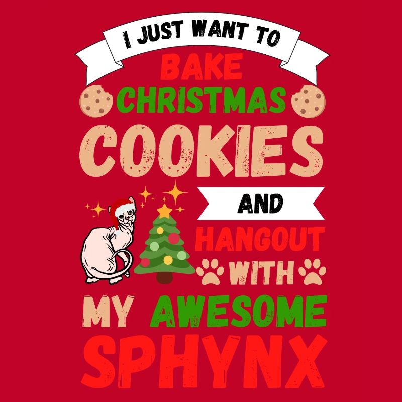 Biscuits de noël Sphynx pour chats avec chat