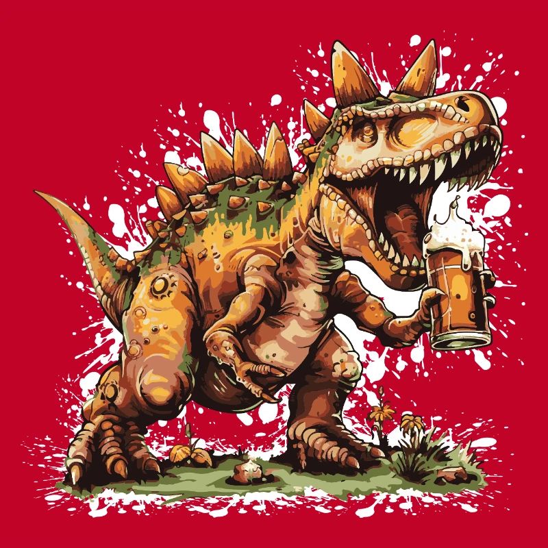 Dinosaurier stegosaurus Bier