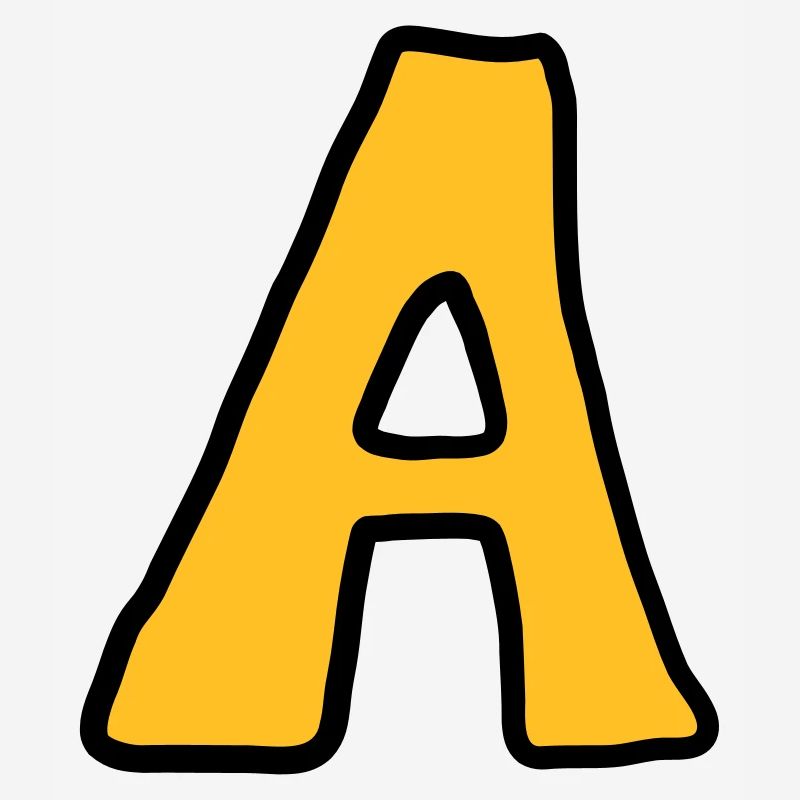 Buchstabe A Comic Cartoon