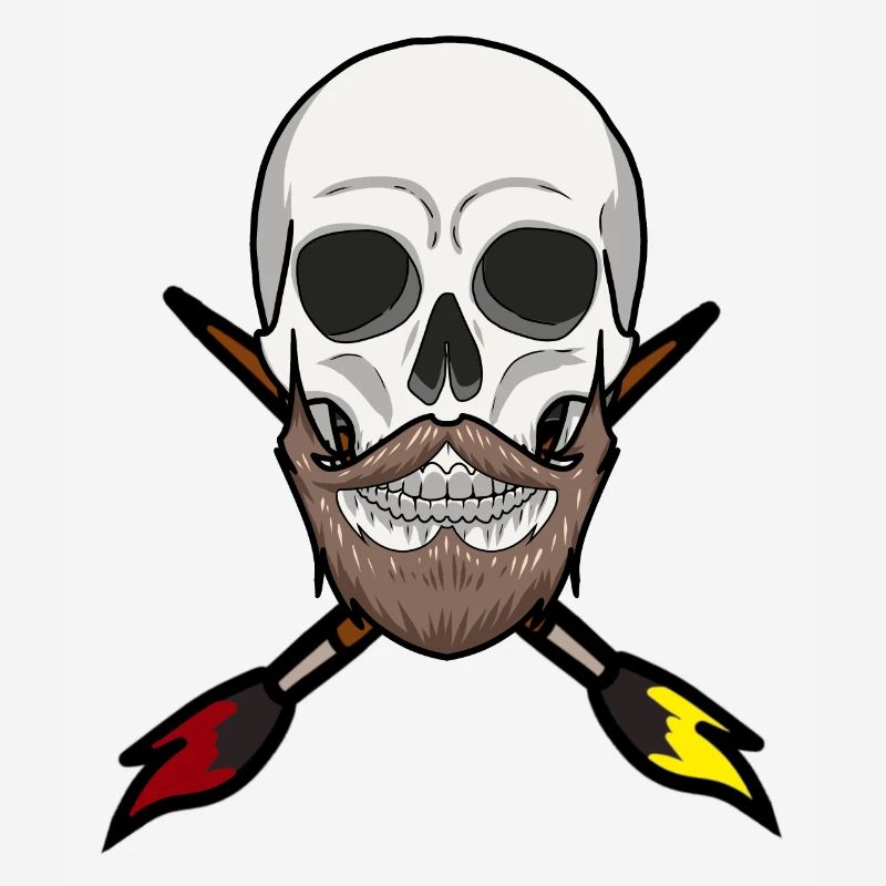 Work Painter Skull Painter Master Art Brush