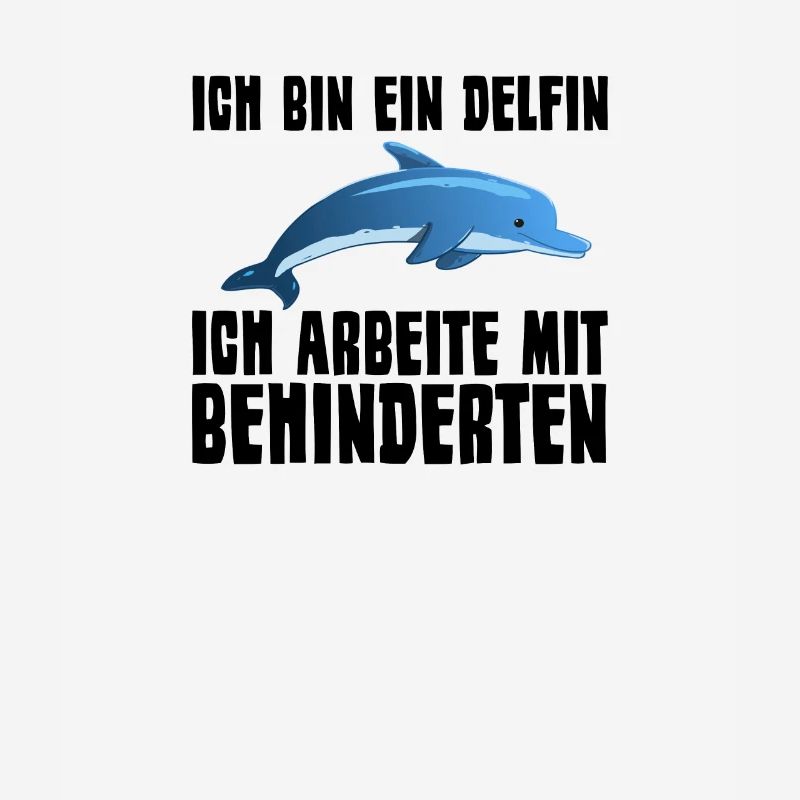ich bin ein Delfin. Ich arbeite mit Behinderte.
