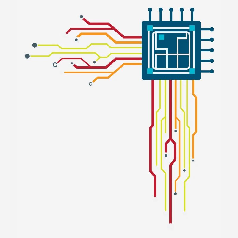 Computer chip - Creative illustration