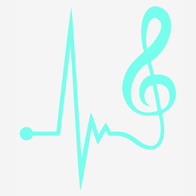 Music clef pulse frequency note heartbeat