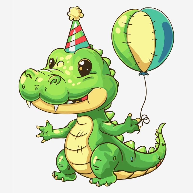 Alligator Geburtstag Comic