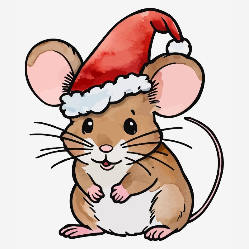 Mouse Christmas Drawing