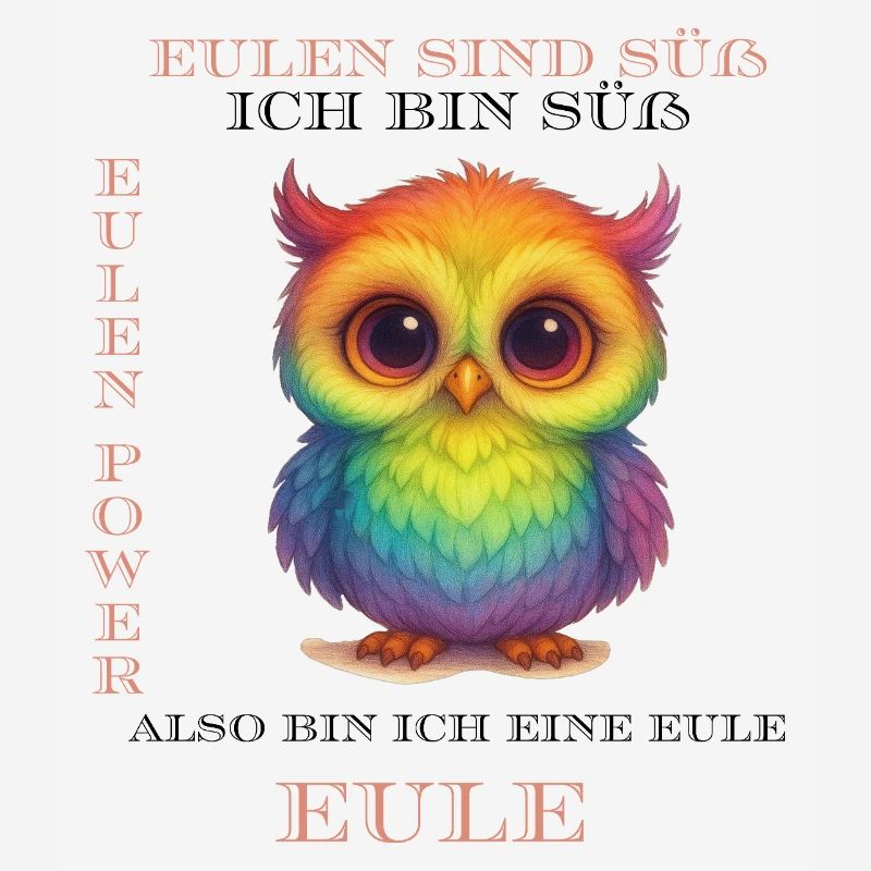 Regenbogen Eulen Power
