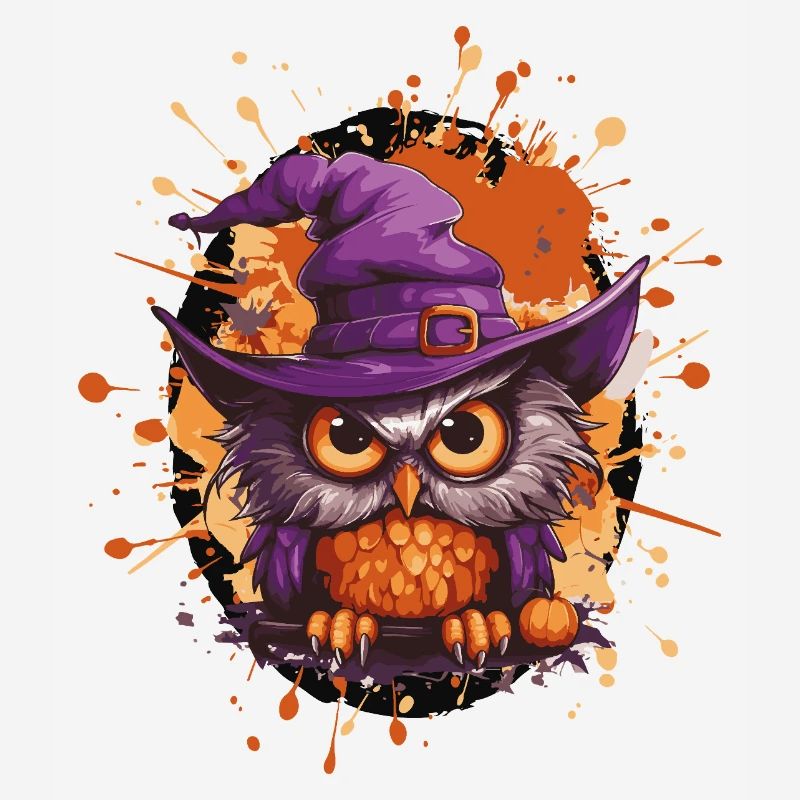 Owl Magic with Witch Hat