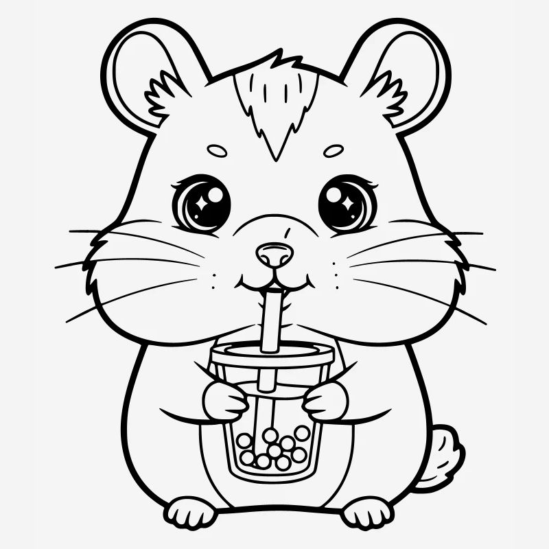 Hamster mit Becher