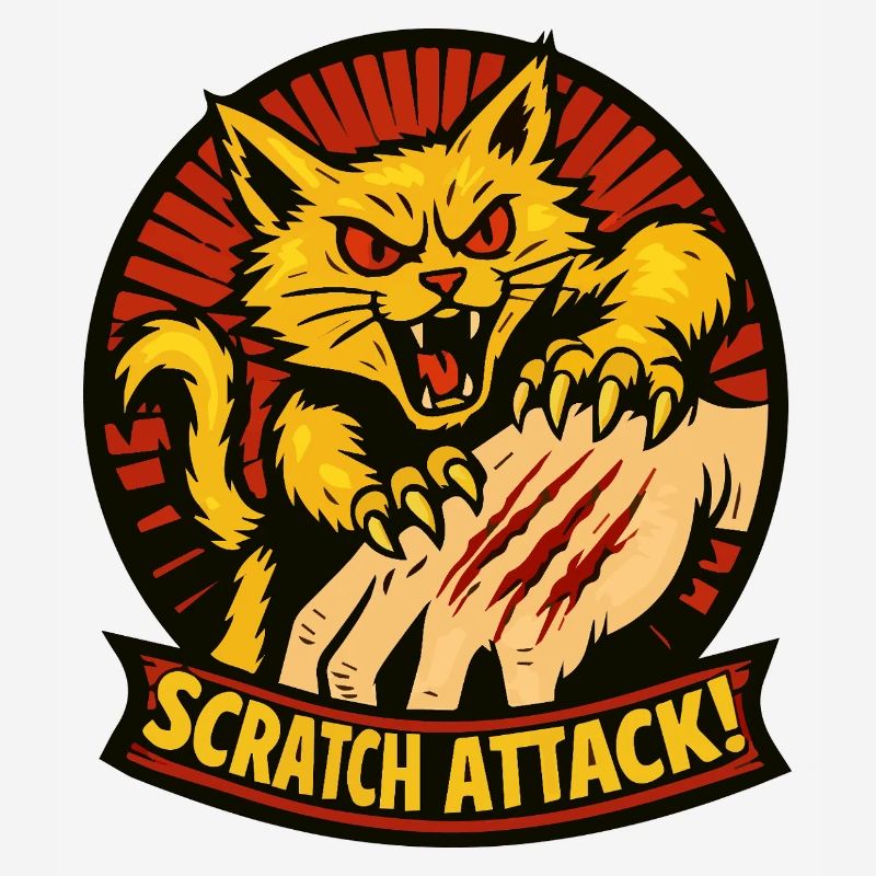 Scratch Attack Angry Cat Claw Design