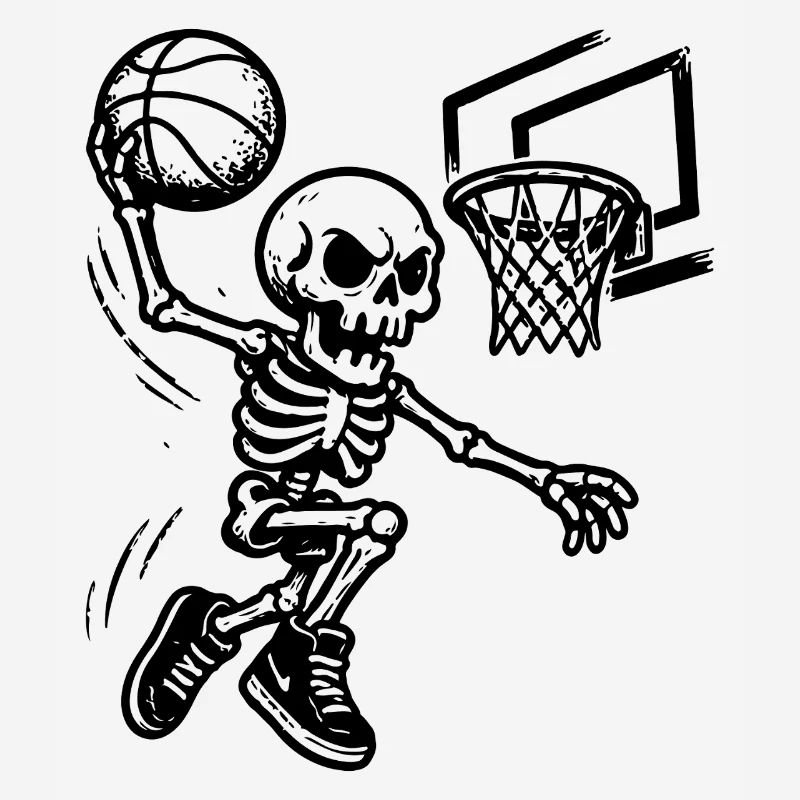 Dunking squelette de basket-ball