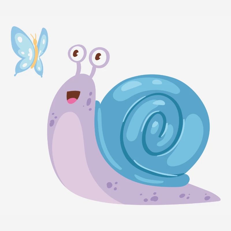 Escargot avec papillon
