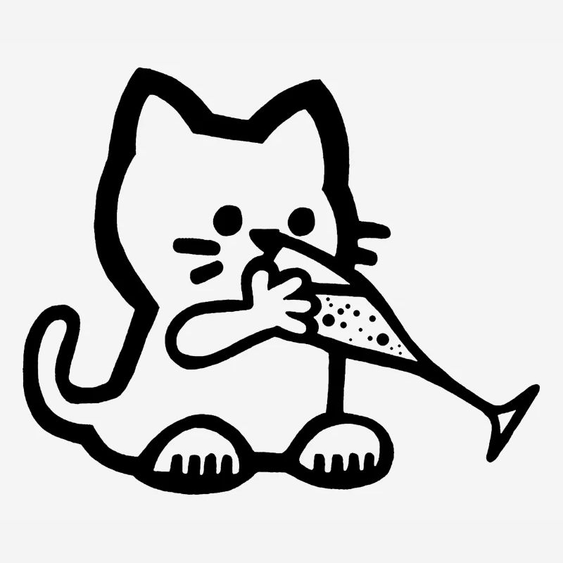 Das Kätzchen hat Durst