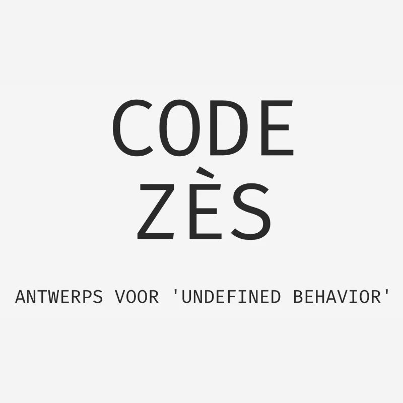 Anvers : « Code Zès ! » – Chemise Tech Dialect