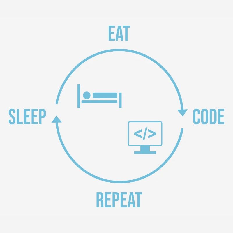 Répétition du code Manger Sommeil - Cycle du programmeur