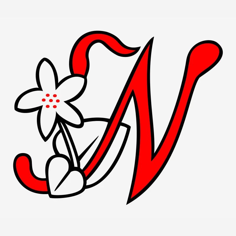 Buchstabe, Initiale, Blume