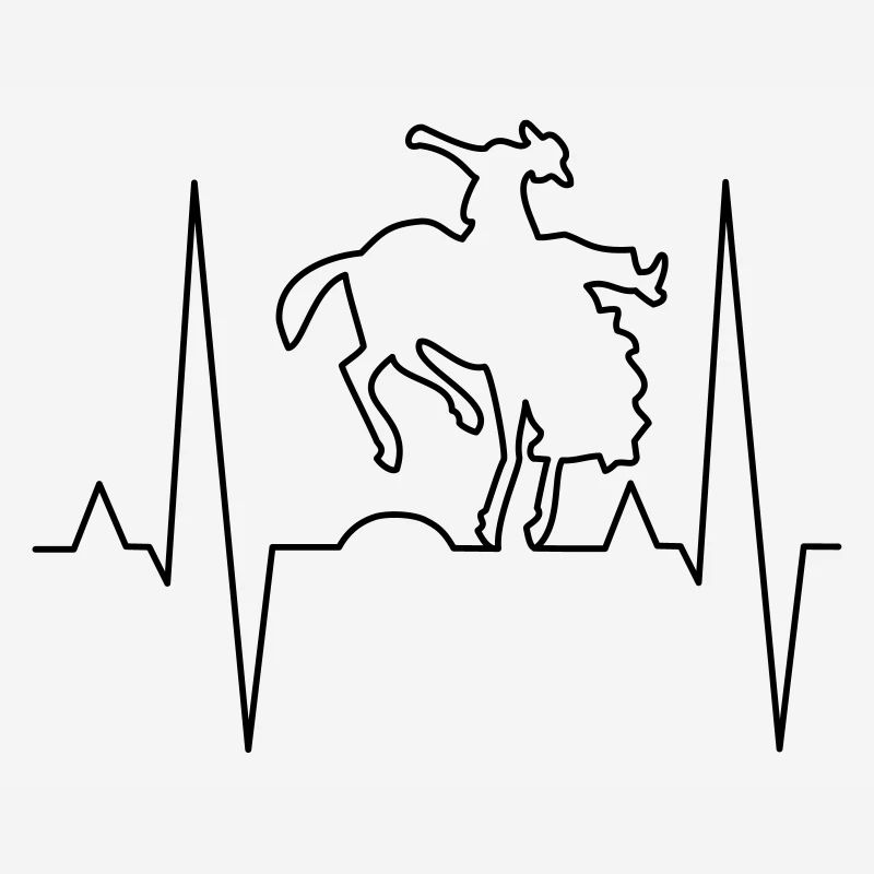 Conception d’impression de cavalier de rodéo