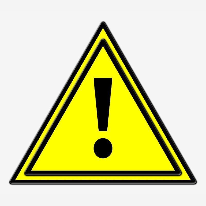 Warning triangle error warning triangle warning sign yellow