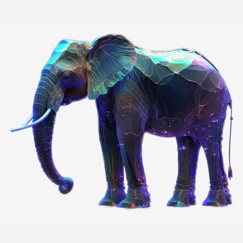 Éléphant irisant I