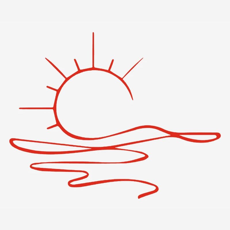 Sunset Sketch (Red)