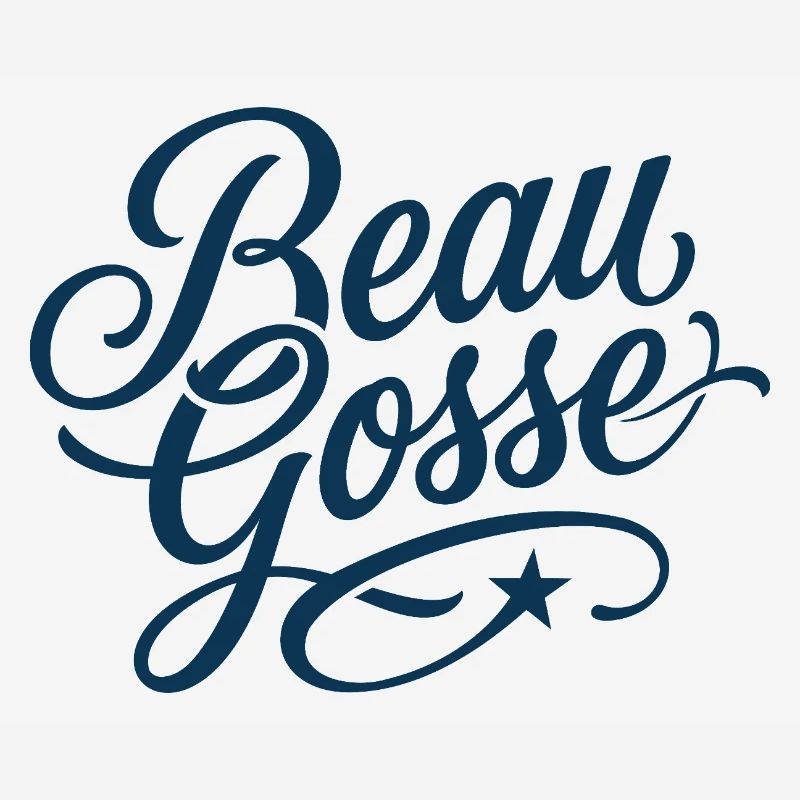 Beau Gosse Script Bleu