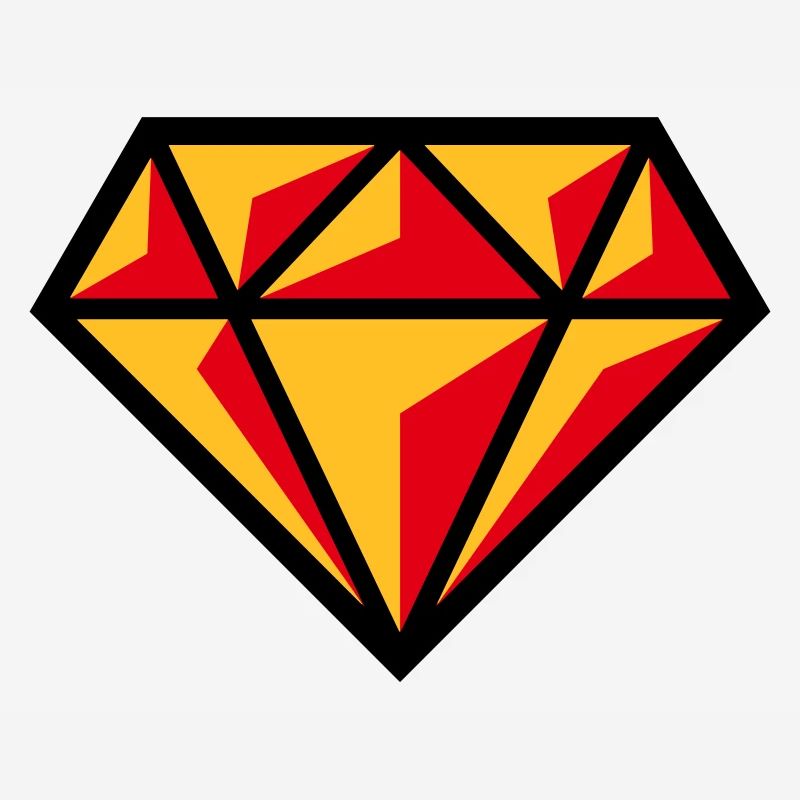 Diamond (Gemstone Brilliant Symbol / POS Red 3C)
