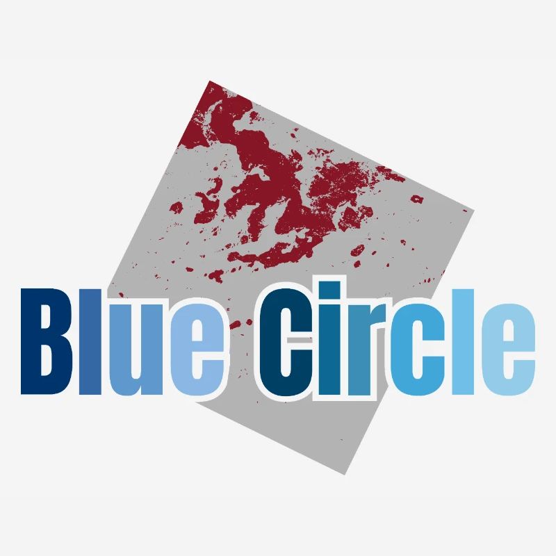 Graues Quadrat Blauer Kreis