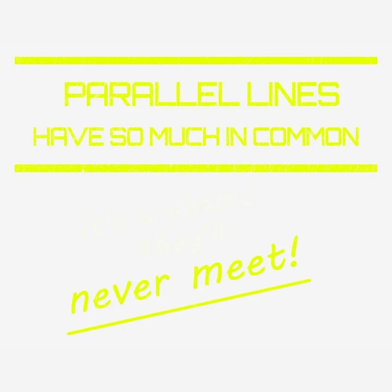 Funny Parallel Lines Math Tee