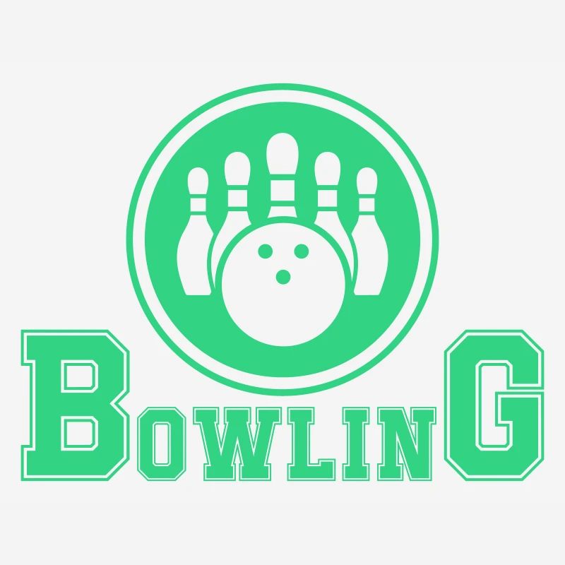 Conception de main de bowling rétro