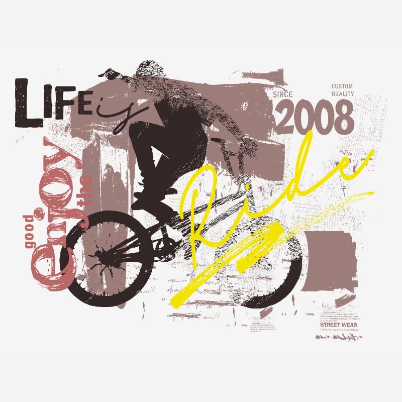 Bicycle Cyclist Biker Graffiti 2008