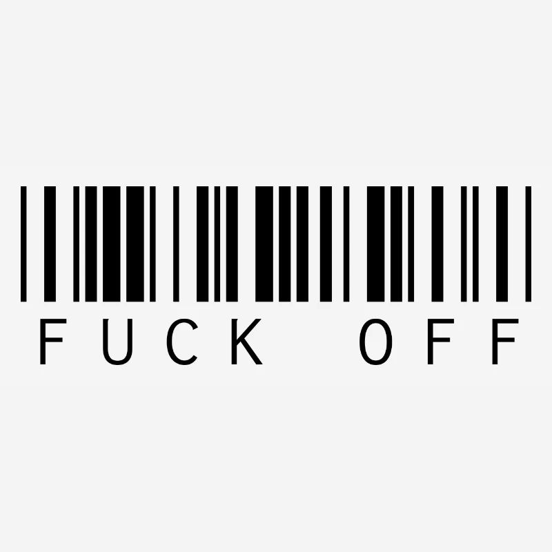 Barcode Strichcode Fuck Off Spruch