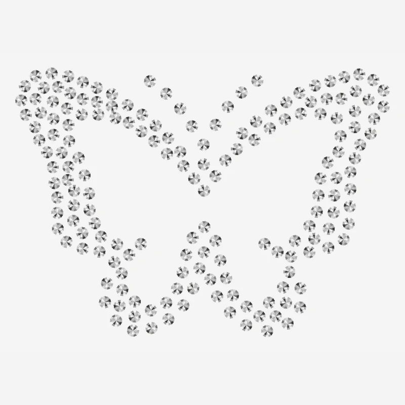 Diamant papillon argent