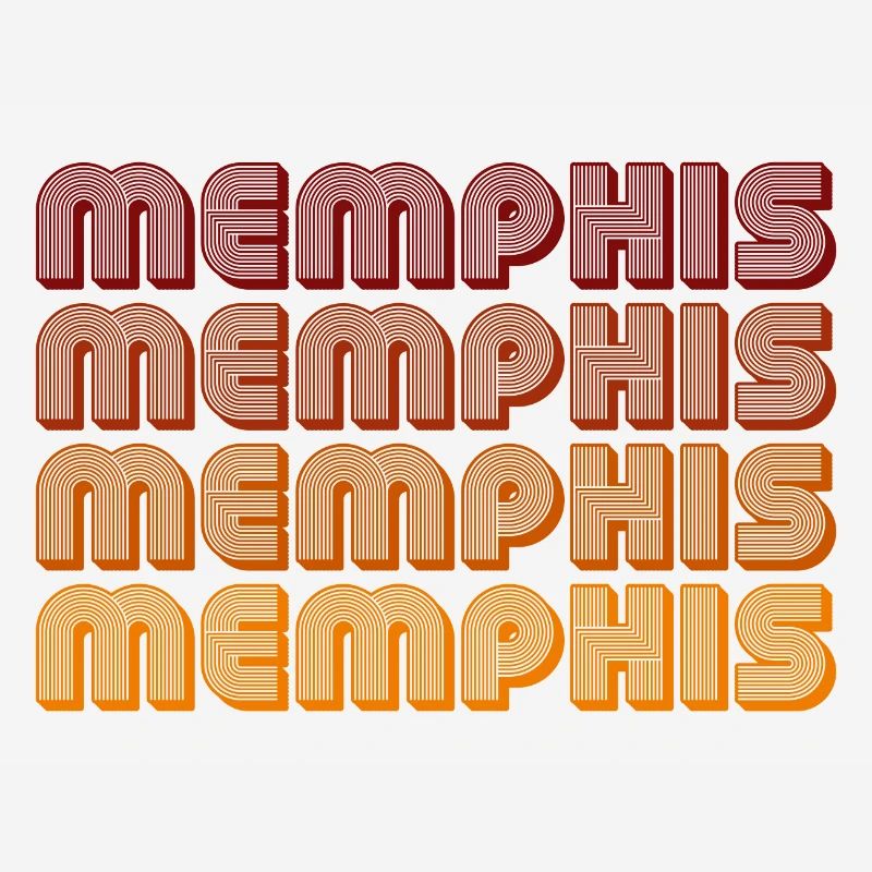 Memphis Gradient Text Repeat