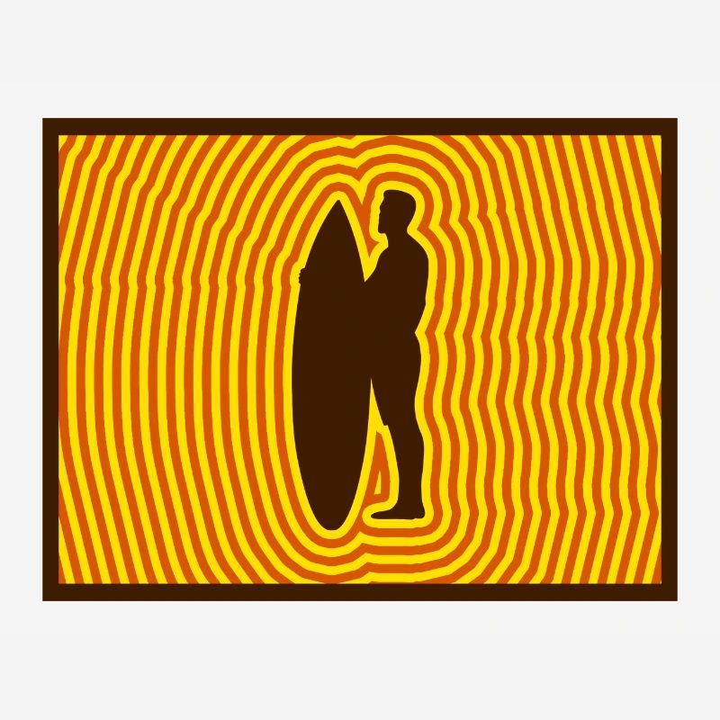 Surf Silhouette – Retro Wave Energy