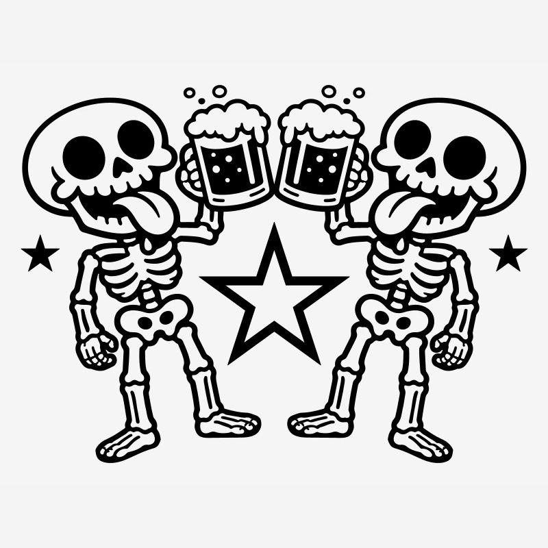 Skeleton Beer Cheers