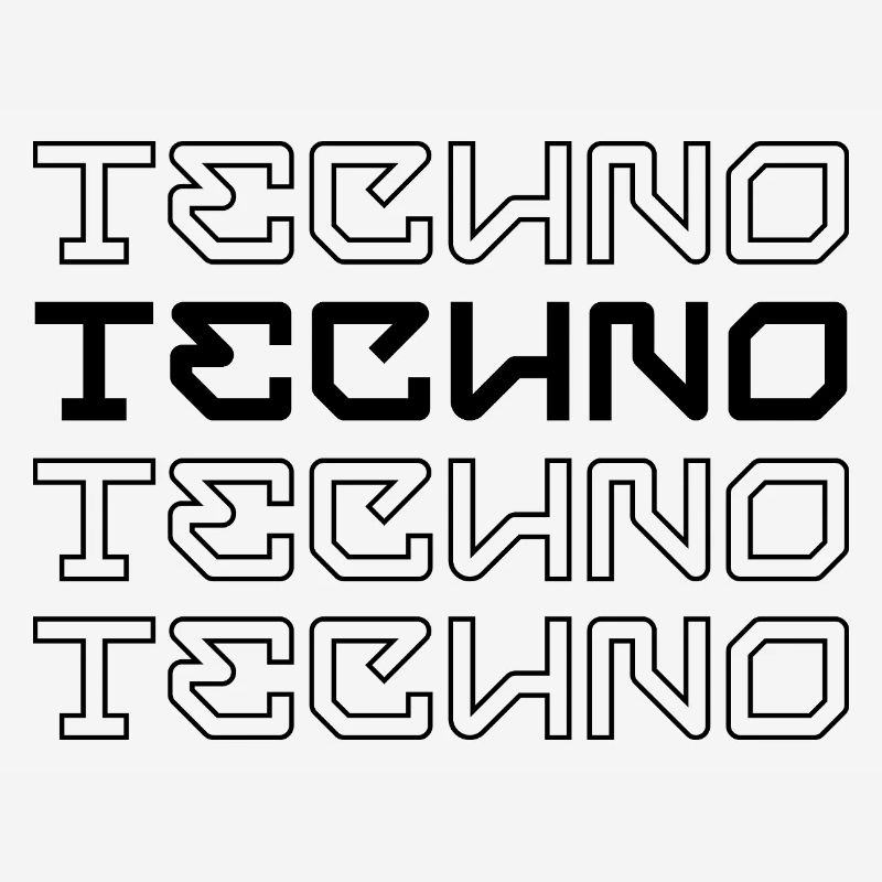Techno-modernes Typografie-Logodesign