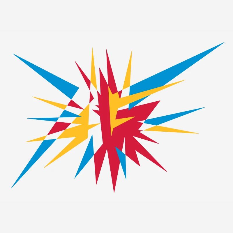 Explosion und Strahlen