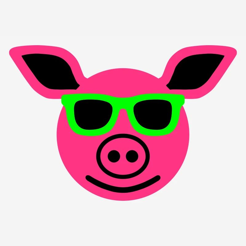 Cochon avec lunettes de soleil