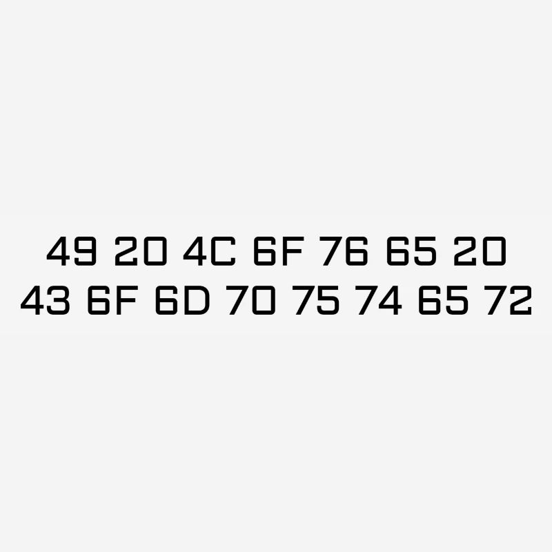 I Love Computer (ASCII HEX)