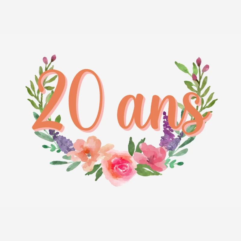 20 ans Floral Script